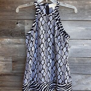 Michael Michael Kors black grey & white blouse size extra small